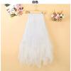 Irregular Mesh Skirt for Female Students Korean Style Pleated Skirt Mid-length Gauze Skirt