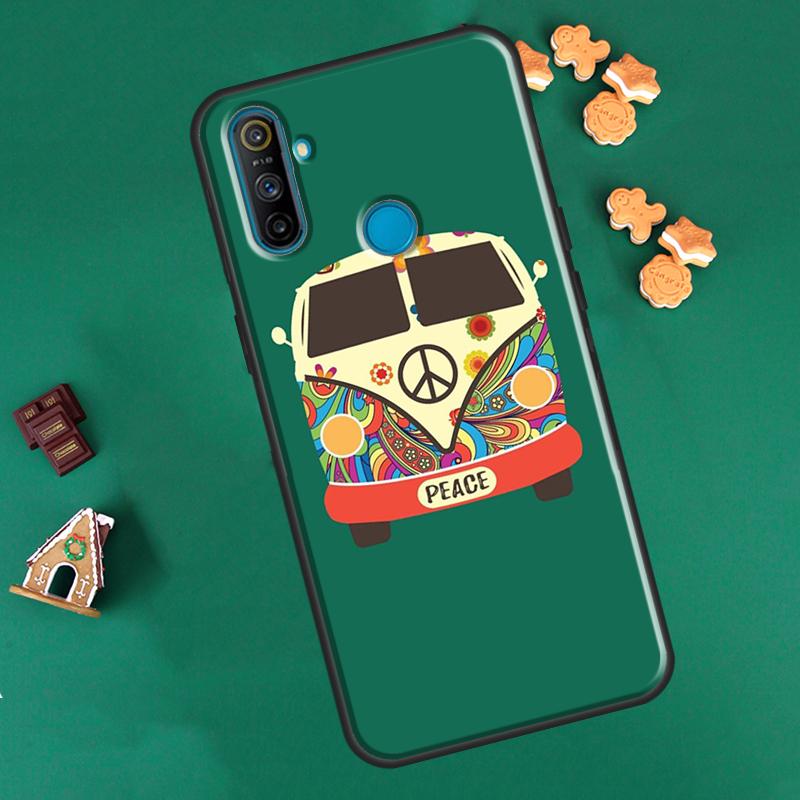 Hippy Peace Bus Cat For OnePlus 9R 8T Nord2 9 10 Pro Case For OPPO Realme 9i 8i 8 Pro GT Neo 2 GT Master Cover