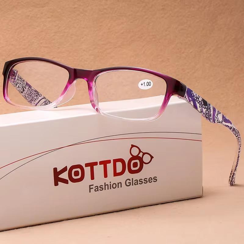 New Women Reading Glasses Vintage Printing Eyeglasses Frame Optical Computer Presbyopia Eyewear +1.0 to +2.5