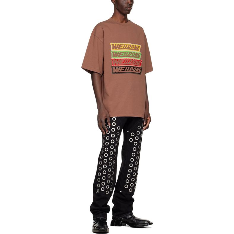 WE11DONE SS22 T Shirt Unisex Brown WD-TT1-22-652-U-BR