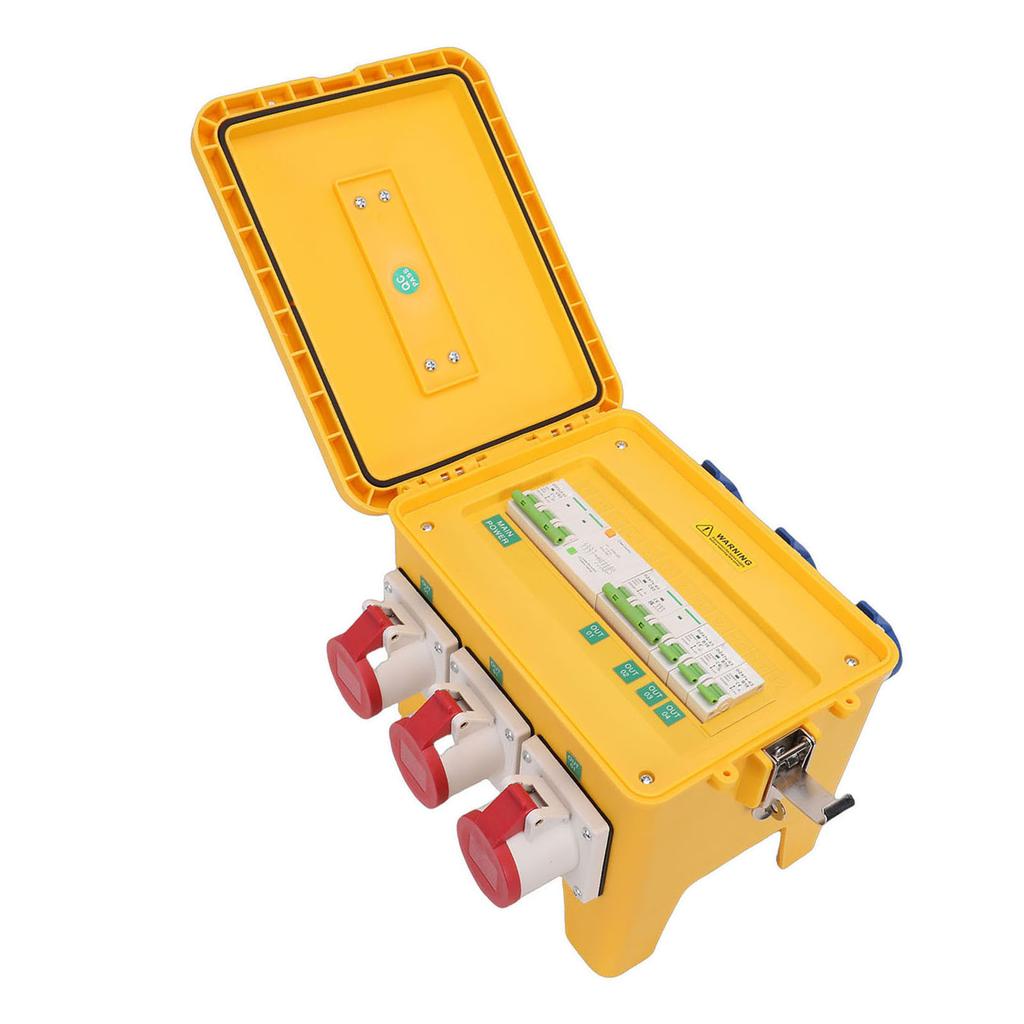 Power Distribution Box 16A Water Proof Outdoor Power Distribution Box with 3P 4P Female CEE Sockets for Construction