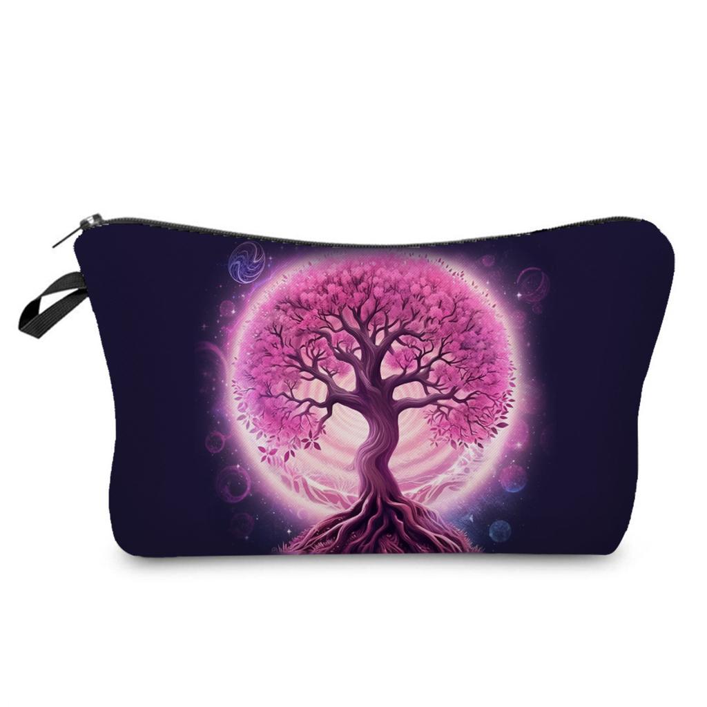 Women Tree of Life Print Cosmetic Bag Toiletries Organize Travel Storage Case 6854 KTB
