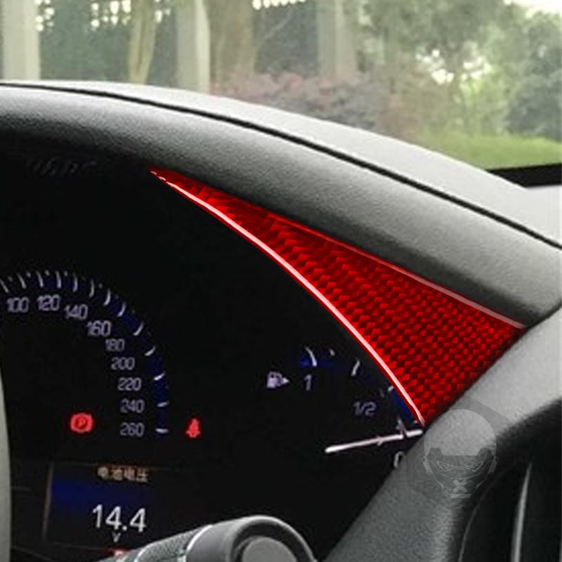 For Cadillac Ats 2013- Center Dashbaord Speedometer Trim Panel Cover Parts Soft Real Carbon Sticker Car Interior Accessories