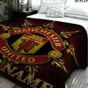 1PC Manchester United F Custom Name Patterned Flannel Blanket Suitable For All Seasons for Home Decor Warmth and Comfort Gifts Holiday Present