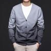 Spring Autumn Men V-neck Cardigans Outwear Business Casual Knitwear Sweaters Male Slim Fit Sweatercoats