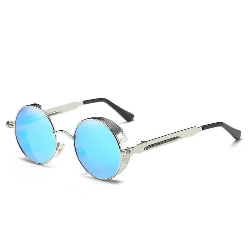 Metal Steampunk Sunglasses Men Women Fashion Round Glasses Brand Designer Vintage Sun Glasses High Quality Oculos de sol UV400