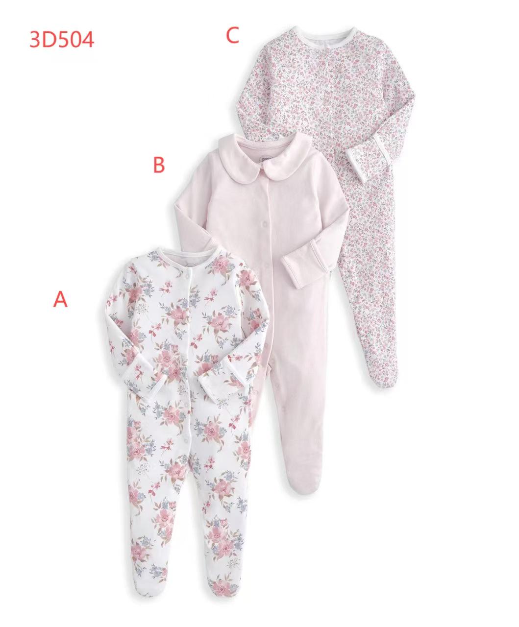 

Детский комбинезон на весну и осень: Хлопковый ромпер-пижама с закрытыми ножками для новорожденных мальчиков и девочек 6-9 (73 cm) 13-17 catties