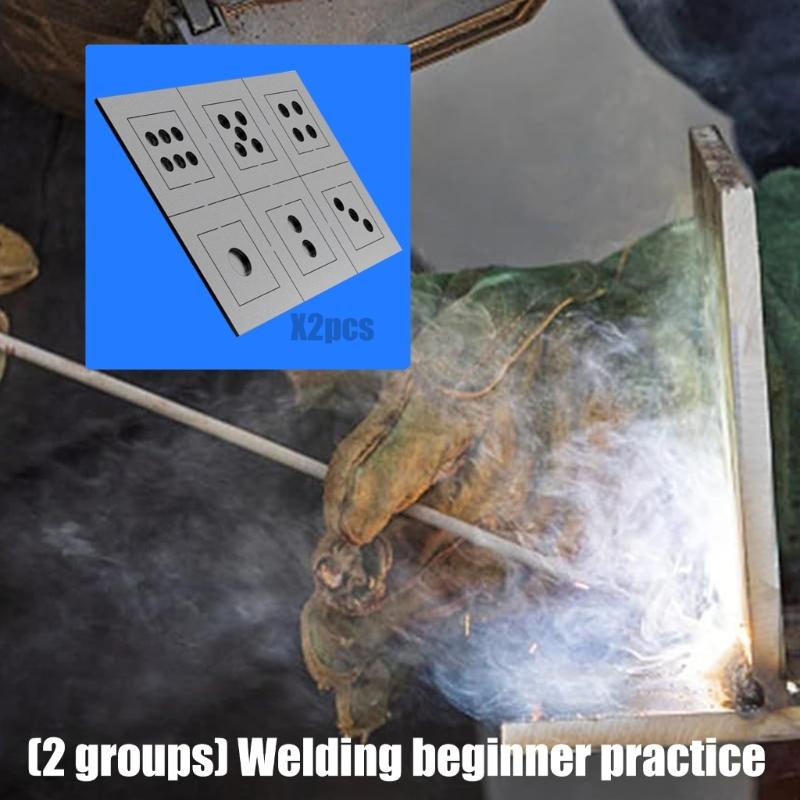 2Pcs Welding Practice Steel Plates Neat Edges Smooth Side For Novice Skill Development Block And Shape Assembly