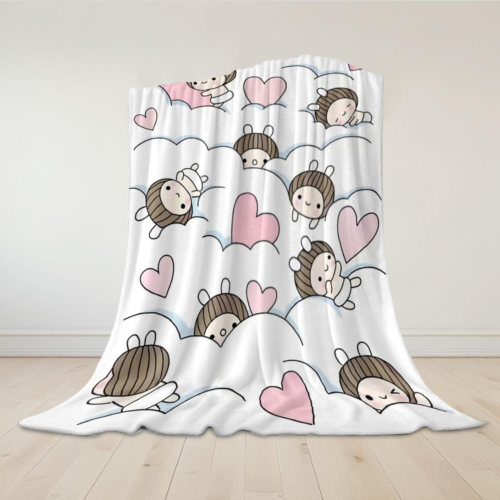 Cloud Sprouts Flannel Blanket Warm Soft Halloween Christmas Couch Warm Cozy Decorative Decor Gift for All Season
