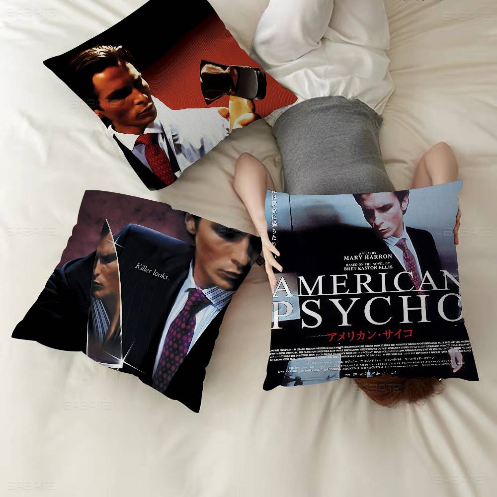 Classic Movie A-American P-Psycho Personalized Pillow Cover Kids Bedroom Wild Party Decor Pillowcase Kid Birthday Shower Gift