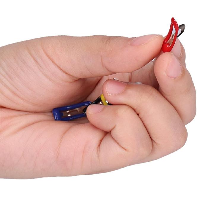 AYNEFY Small Pet Hair Clips,50Pcs Small Pet Hair Barrettes Small Pet Grooming Colored Hairpin Metal Snap Hair Clips for Bunny Chinchilla Guinea Pig