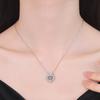 Moissanite Heart Bow Necklace Dainty Jewelry Women