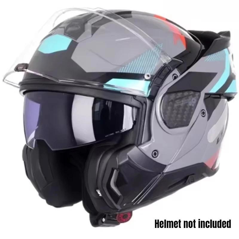 HOT Visor Lens Suitable for LS2 FF910 ADVANT II Modular Motorcycle Helmet Electronic Gun Red Lens Sun Visor Viseira Capcete