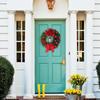 40cm Artifical Christmas Wreath Handmade No Fading Decorative Garland For Indoor Outdoor Front Doors