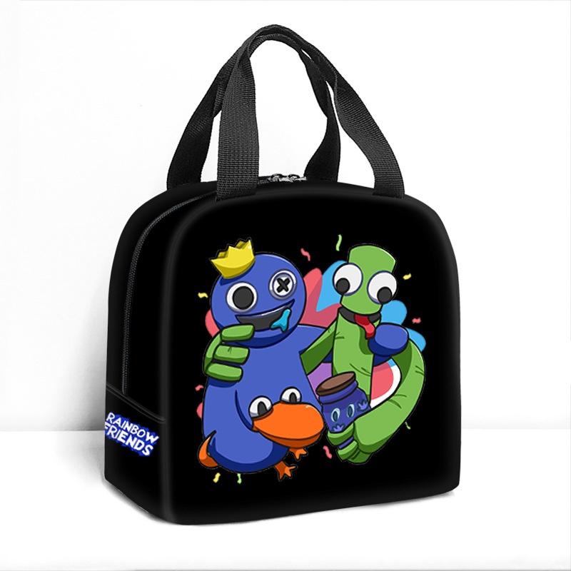 Rainbow Friends Cartoon Style Lunch Bag Thick Aluminum Foil Insulated Picnic Bag