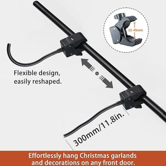 Yousheng Front Door Garland Hanger No Screws Drilling Adjustable Heavy Duty Christmas Decoration Holder for Wreaths Lights Up To 20lbs