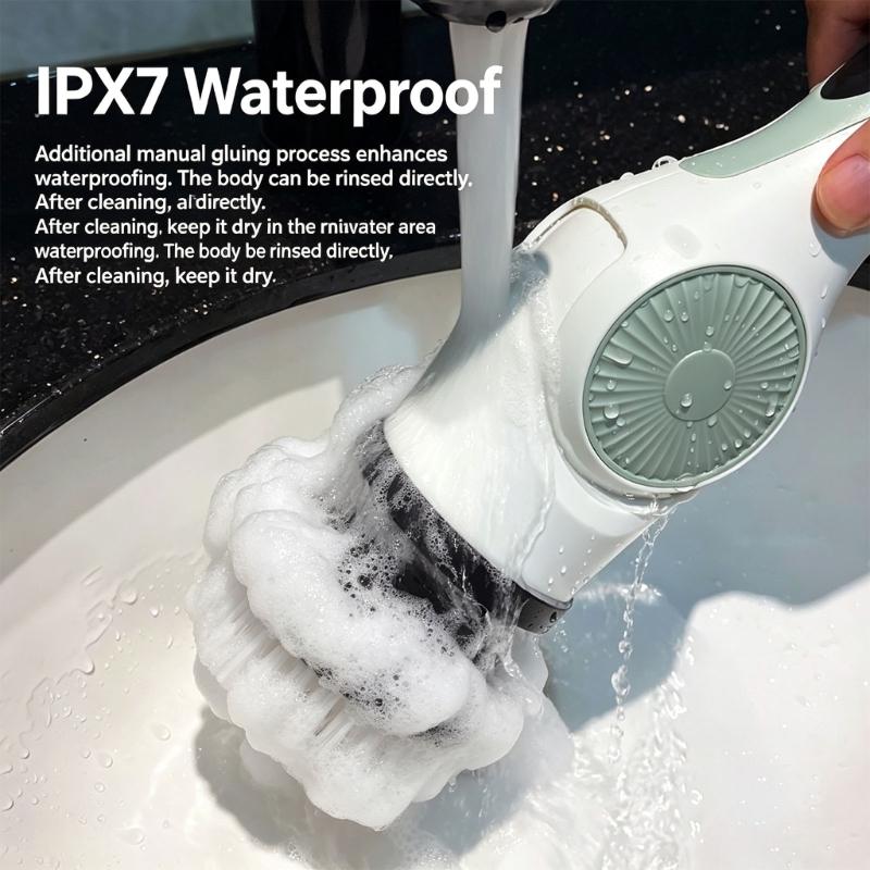 Bathroom Tile Grout Power Scrubber Rechargeable Long Handle Electric Cleaning Brush for Sink and Edge Care Tool