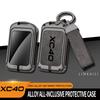 Suitable for Volvo Xc40 Alloy Car Key Case 2024 2023 2022 2021 2020 SUV High-end Genuine Leather Car Key Shell Buckle Accessorie