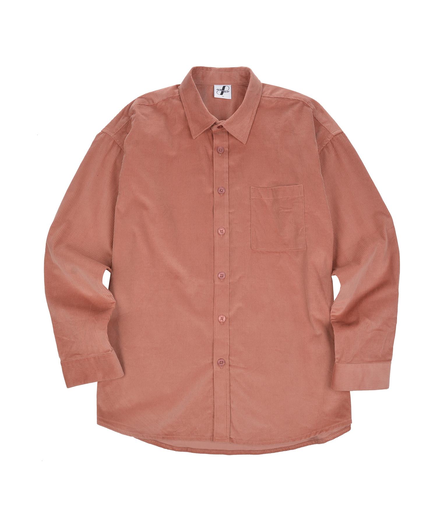 Pal Lab Unisex Oversized One-Pocket Heavy Corduroy Shirt_Pl24F9Sh033_Dpk Reference/95
