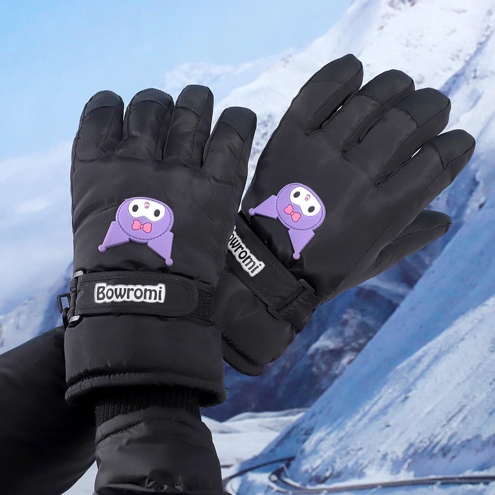 Ji Cute Children's Fun Bear Waterproof Warm Gloves Women's Outdoor Cold-proof Sleeves Men's
