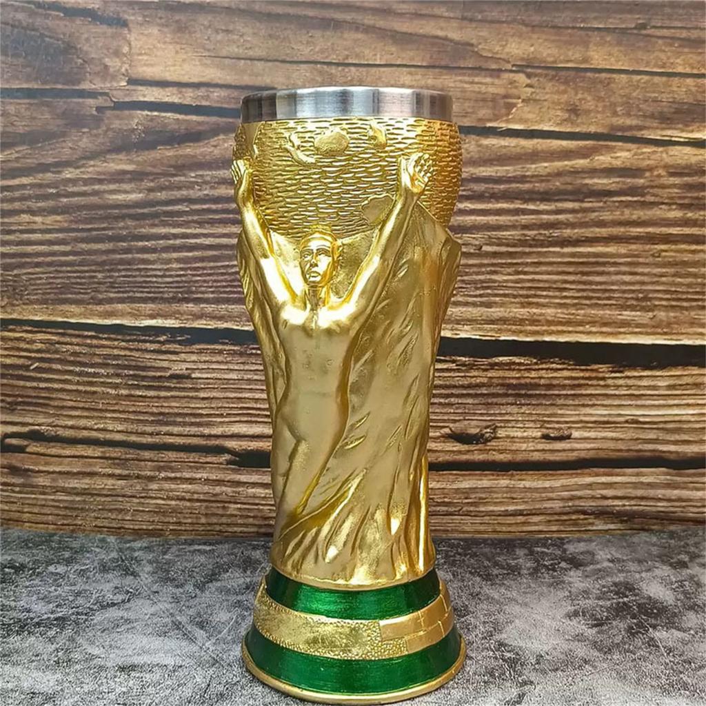 Creative Stainless Steel Large Capacity Beer Mug 450ml Unique Trophy Shape Design Durable Drinking Cup Suitable for Various Beverages