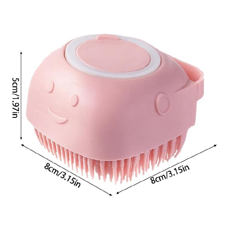 Multiuse Pet Bath Brush Silicone Bristle Massage Brush Pet Grooming Tool For Various Size Dog Cats Grooming Supply