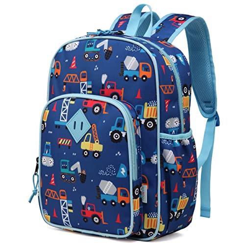 

VASCHY Boys Backpack, Lightweight, Perfect for Kindergarten, Daycare, and School, with Chest Strap, Blue, Carry-on