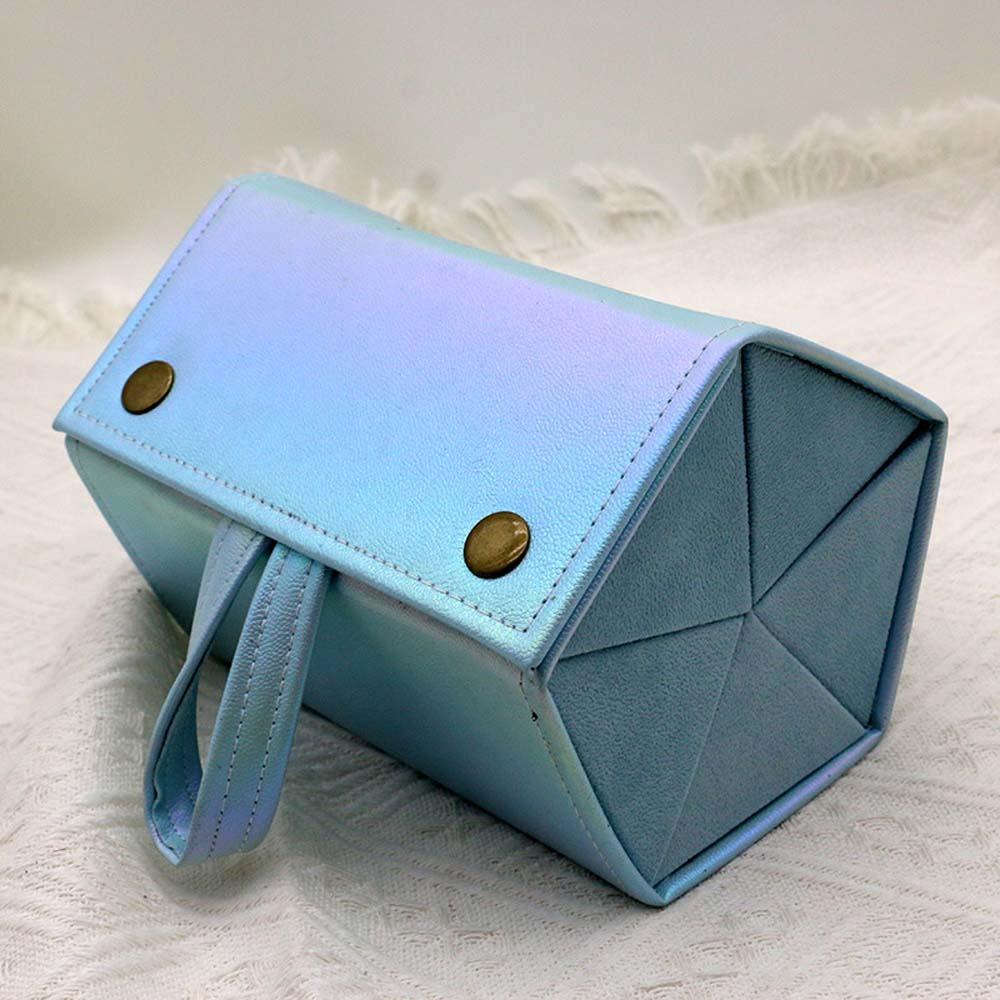 

Magnetic Button Five Lattice Glasses Storage Box Large Capacity Glasses Protective Case Gifts рожевий
