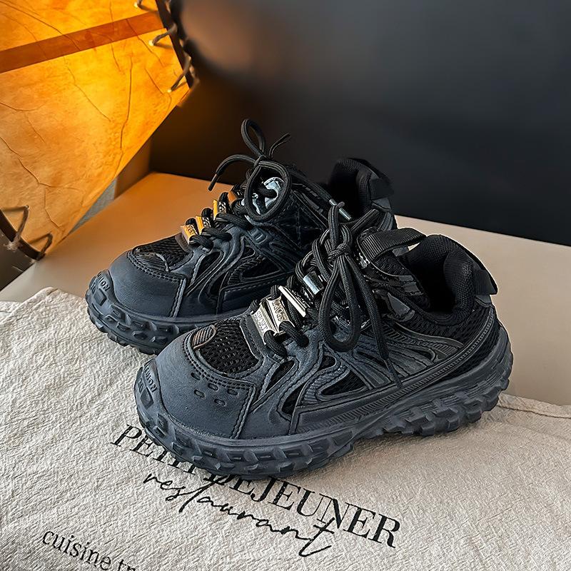 

Boys shoes retro polished non-slip tire sole sneakers 2025 spring new girls shoes medium old dad shoes 27