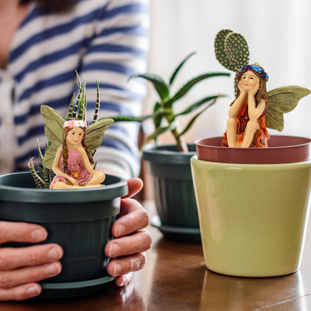 Mini Fairy Angel Statue Set DIY Mini Resin Miniatures Garden Landscape Accessory Micro DIY Decoration Accessories China Mainland