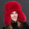 New hats Fox women Russian women Shanka pilot tripper snow hat