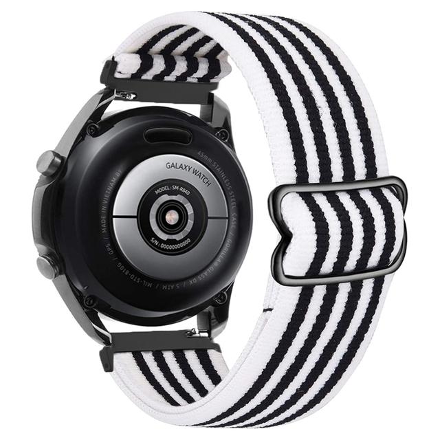20mm/22mm Armband für Samsung Galaxy Watch 7/FE/6/5/pro/4 44mm 40mm/classic 3/Active 2/46mm Verstellbares Elastisches Nylon Armband