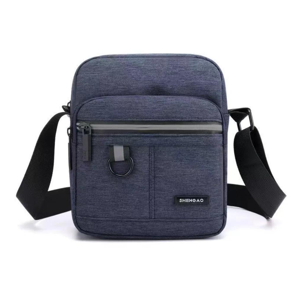 Solid Color Nylon Shoulder Bag Men Crossbody Bags Casual and Fashionable Retro Bag Business Crossbody Bags for Men Hand Bag