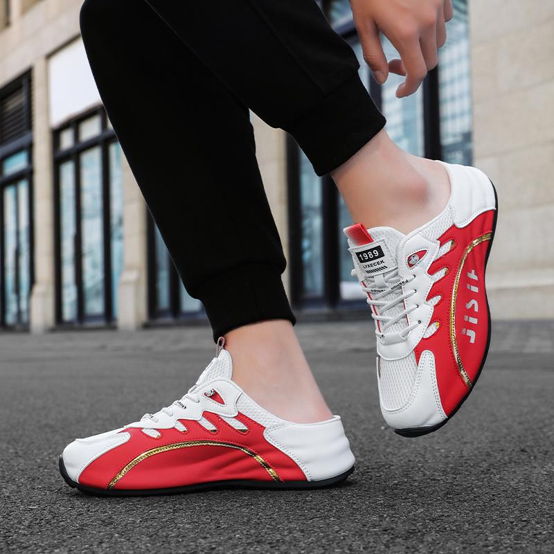 Fashion Men's White Vulcanized Sneakers Flats Comfortable Shoes Men's Basketball Shoes Lightweight Sneakers Lace Up Zapatillas Hombre