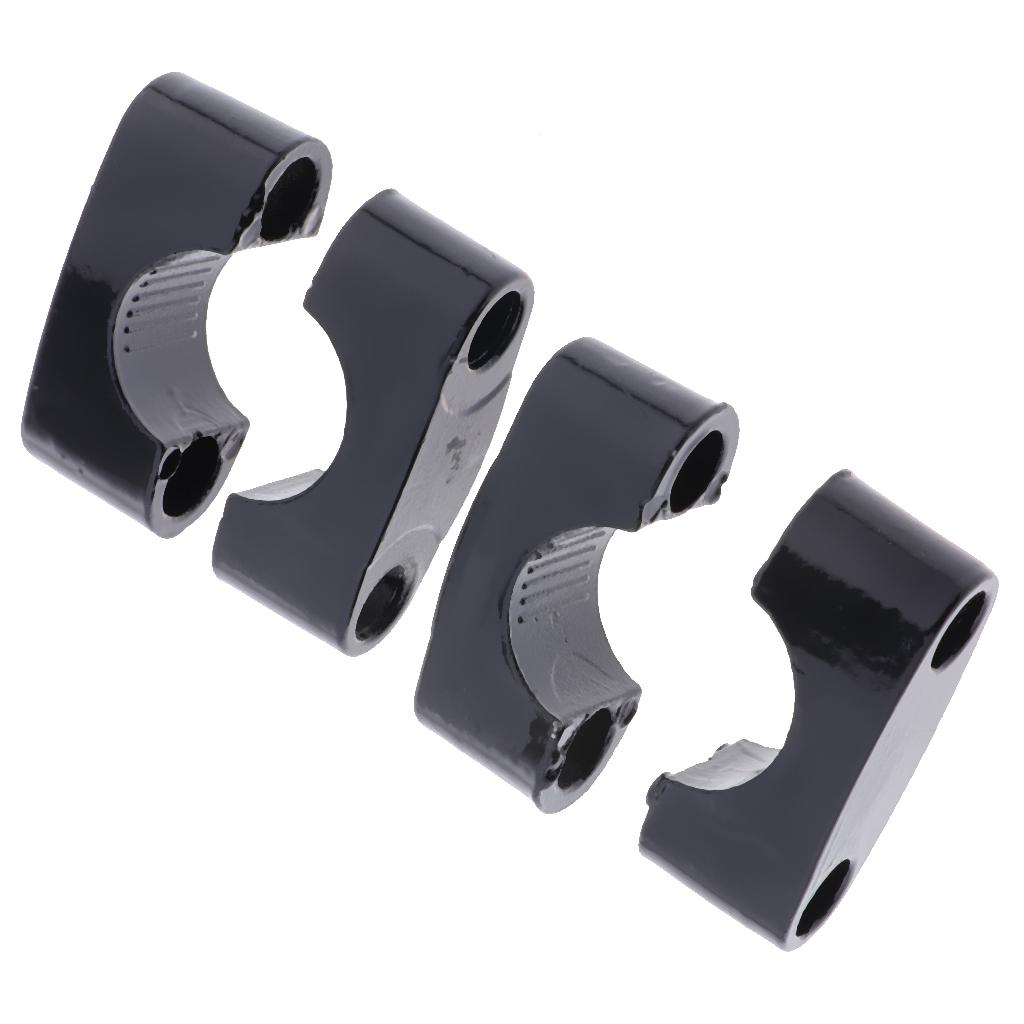 Buy 1 Pair 22mm Black CNC HandleBar Fat Bar Riser Mount Clamp Adapter ...