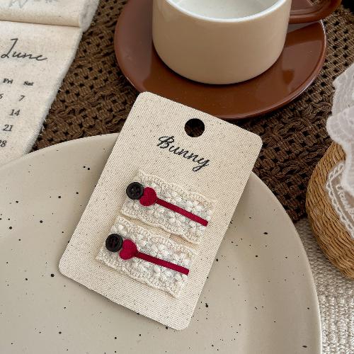 Cartoon Embroidery Children's Hairpin Cute Mushroom Girl Bangs Side Clip Hairpin Hair Clip Kids Hair Accessories Headwear