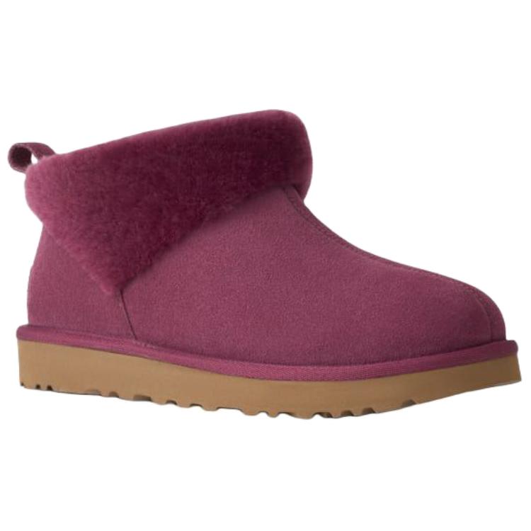 UGG Classic Ultra Mini Suede Warm Versatile Slip-On Snow Boots Women Boots Crimson 1174518-BTMG