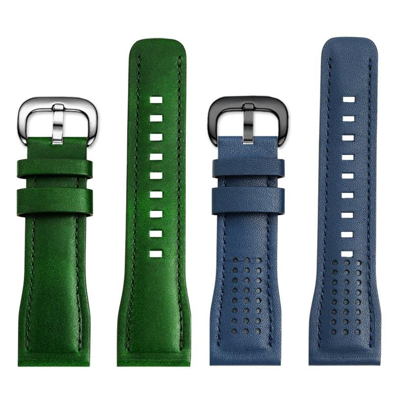 New Style Cowhide Fridays Bracelet For Seven On Friday Watch T1/06/01/t2/t3 Series Calfskin Green Brown Blue Watch Strap 26mm