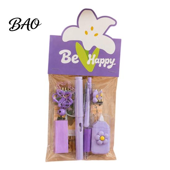 Portable Correction Tape for School Flower Stationery Set, Macaron Color And Smooth Small Gifts Students Writing Gel Pens, Homework Essentials Set