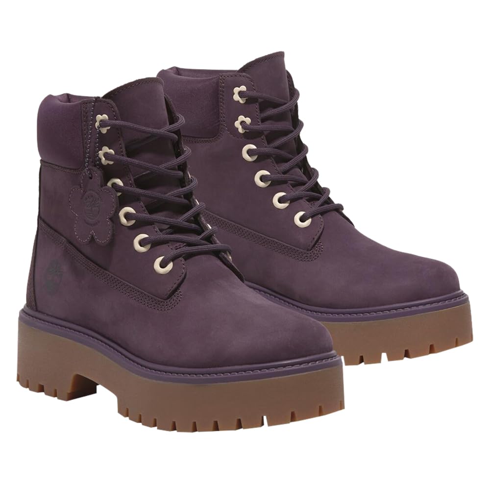Timberland Stone Street Waterproof Dark Purple Size TB0A2H3CEJJ1 6-inch Boots, Women s, Nubuck, 6.0 (23.0cm),