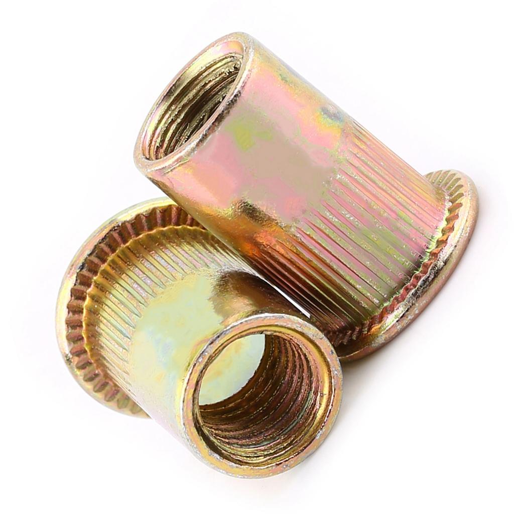 M3M12 Carbon Steel Flat Threaded Rivet Nut Flange Rivnut Nutsert Fastener
