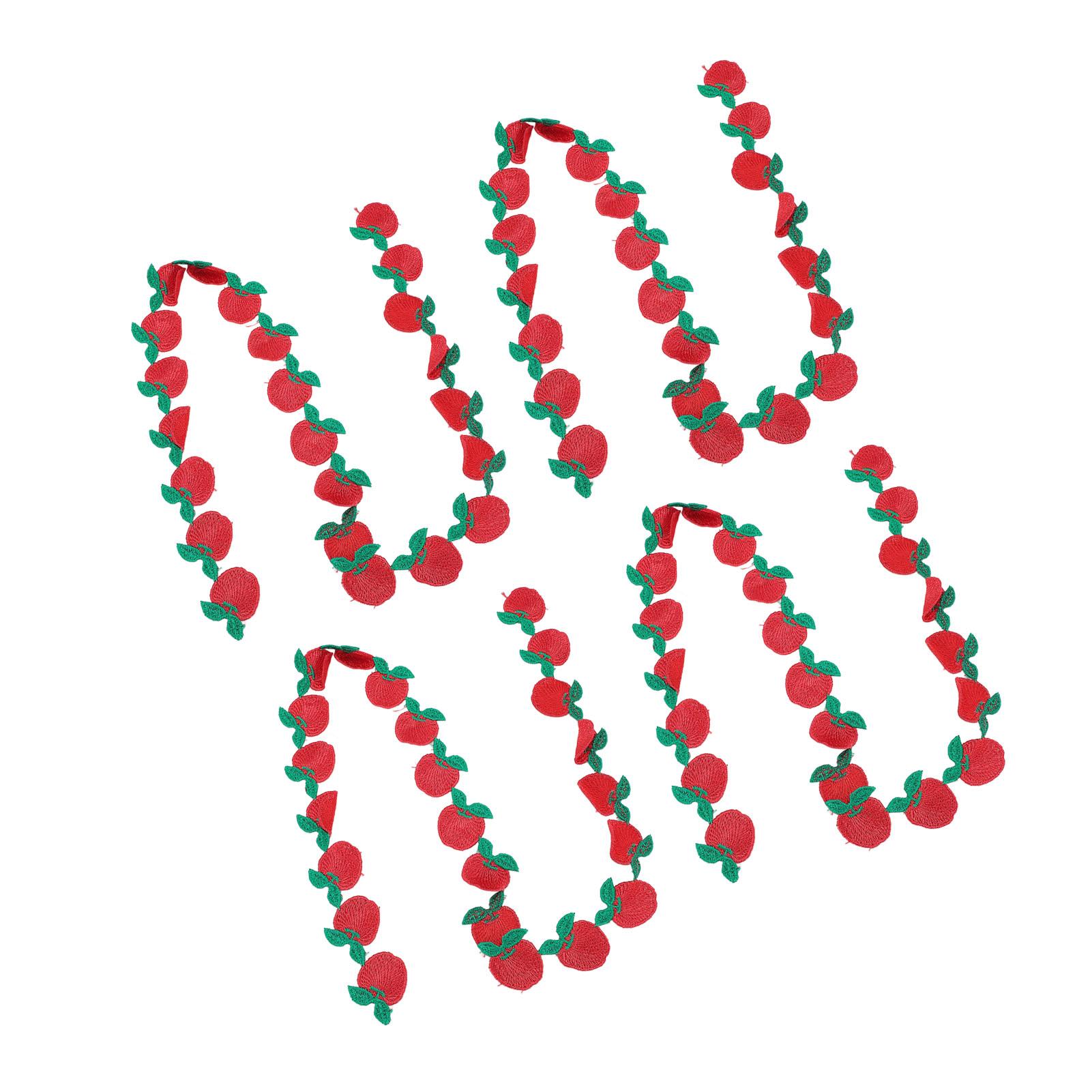 4 Rolls Fruit Lace Edge Trim Ribbon Polyester Embroidered Lace Ribbon Trim for Wedding фото