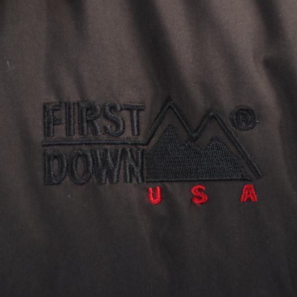 FIRSTDOWN Logo embroidery reversible Down jacket LL tea Men's Used
