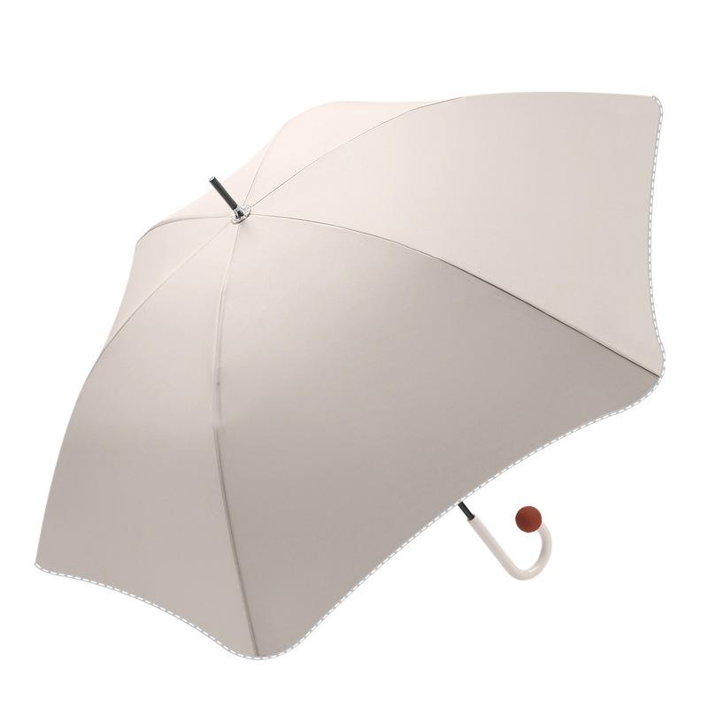 Long-handled Umbrella Cute Umbrella Rounded Nose Umbrella Maillard Color Popular Umbrella