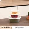 Round Food Fresh Keeping Box with Lids Plastic Grains Storage Jar Microwaveable High Temperature Resistant 250/550/1100/2050ml