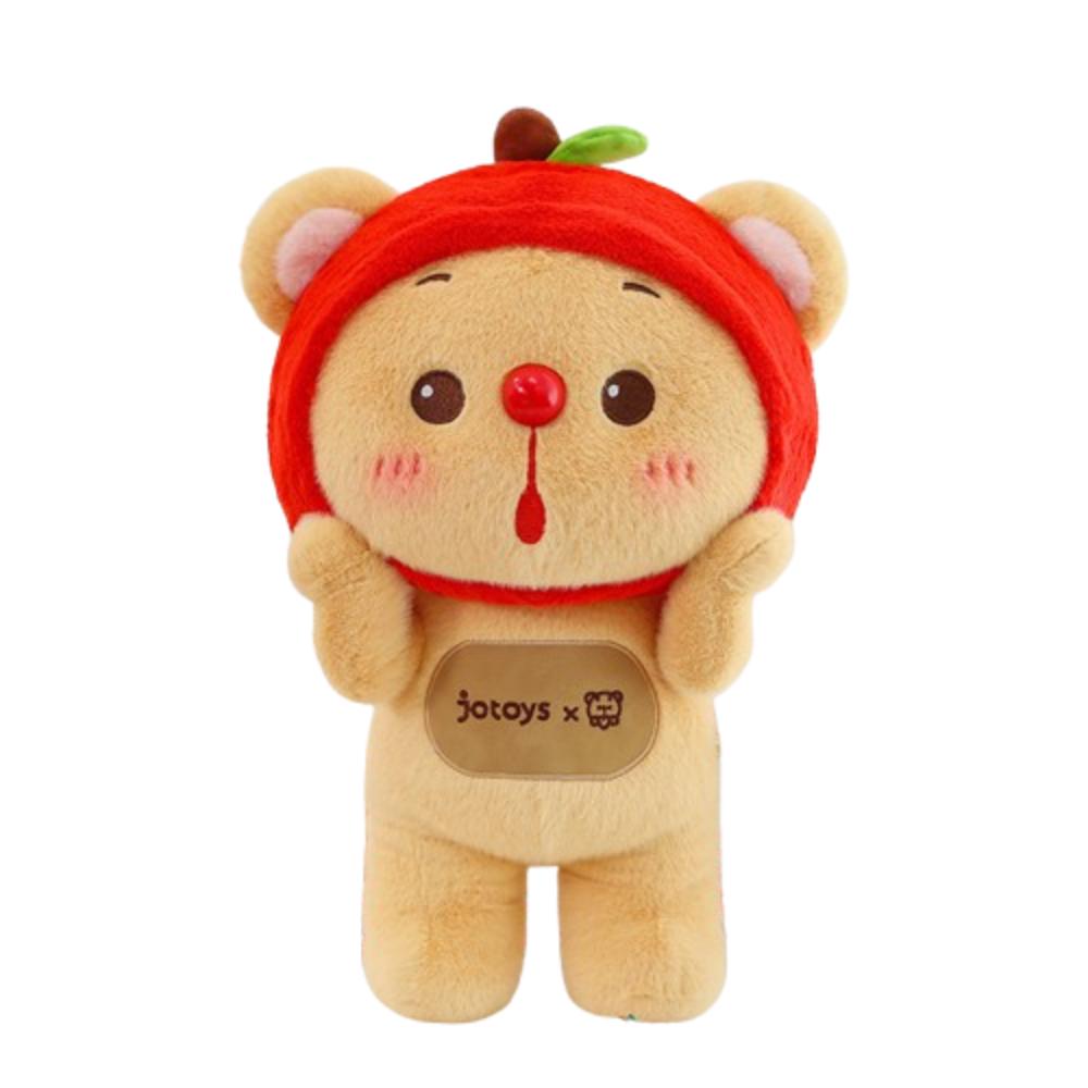 

Lifelike Bear Plush Throw Pillow Funny Bear Cub Fruit Plush Doll Friends Birthday Gifts красный