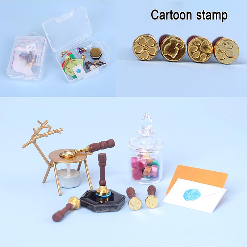 

Мини-кукольный домик, имитация печати, огненная краска, кукольный домик, миниатюрная сцена, рождественские украшения, набор аксессуаров as the picture