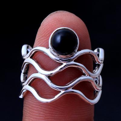 Black Onyx Ring, 925 Sterling Silver Handmade Jewelry, Silver Ring, Silver Charm Jewelry, Gemstone Ring