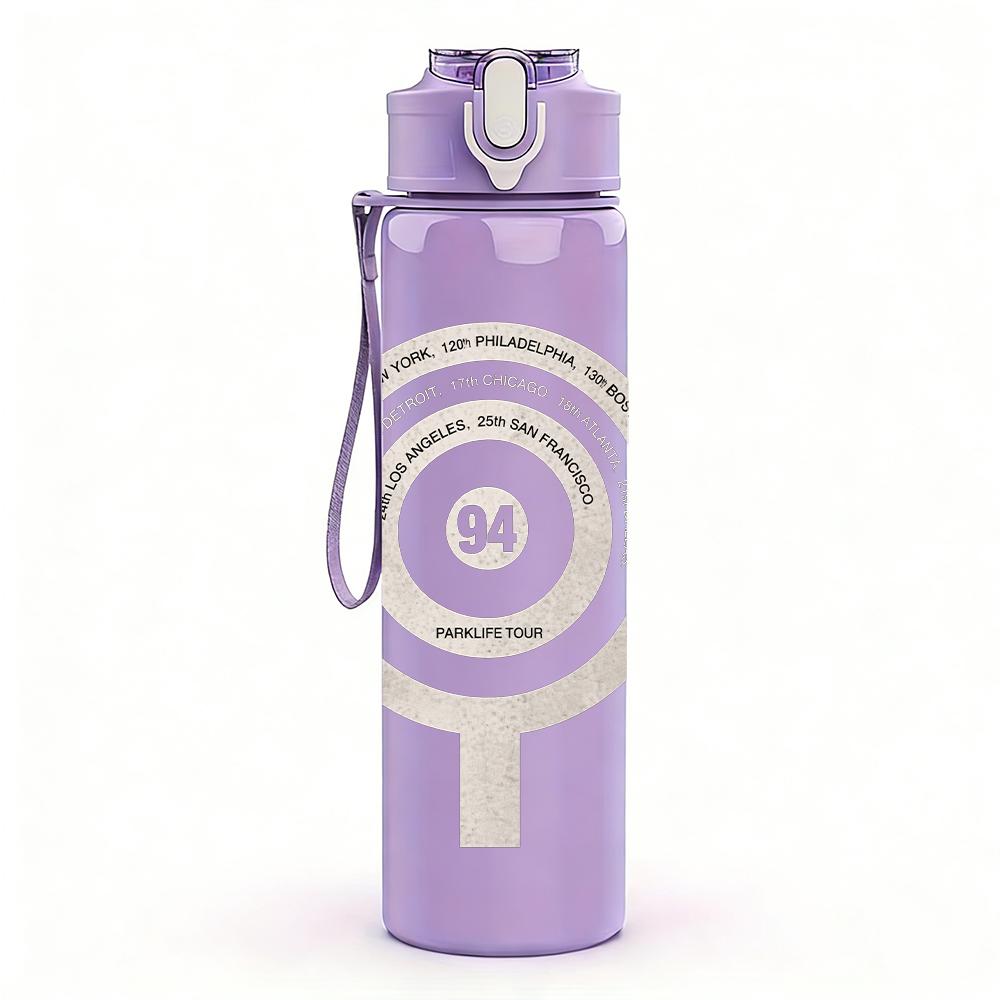 PC Target Circle Minimalist Line Art Print 750ml colorful plastic sports water bottle leakproof pop up lid with straw for outdoor work home use