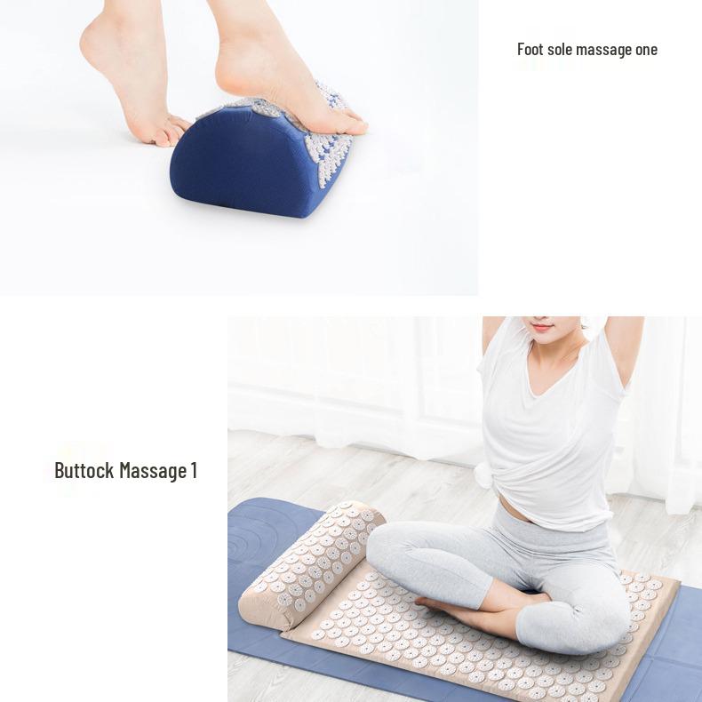 Acupoint Yoga Mat & Pillow Set for Acupuncture Massage and Fitness